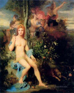 Apolo y las nueve musas Simbolismo mitológico bíblico Gustave Moreau Pinturas al óleo
